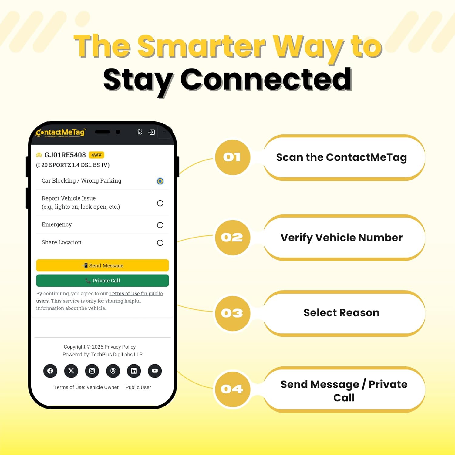 ContactMeTag - For Car
